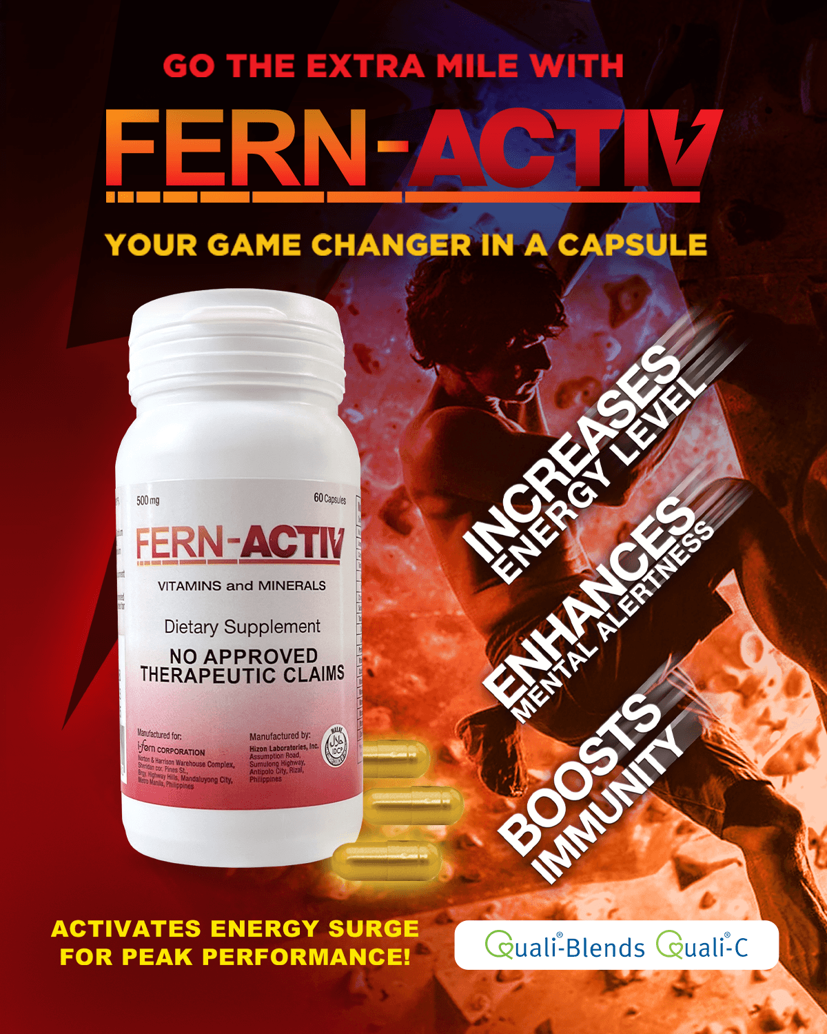 Fern-Active supplement packaging