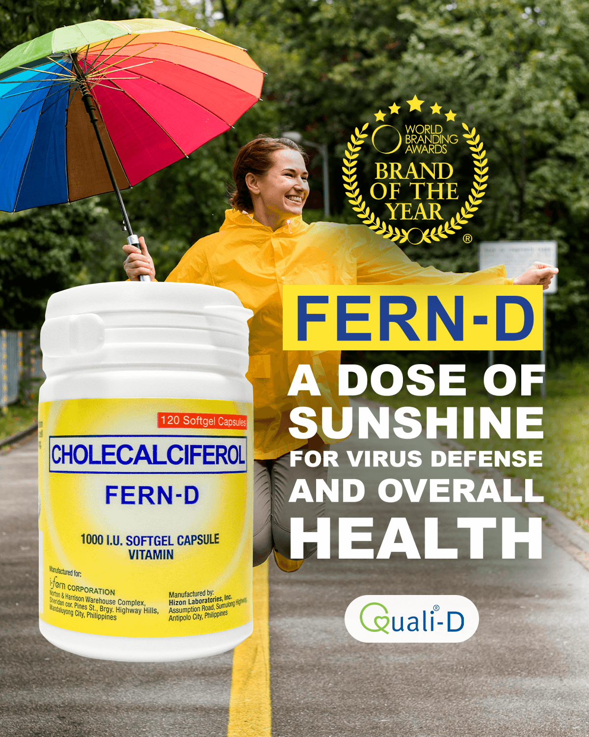 Fern-D supplement packaging